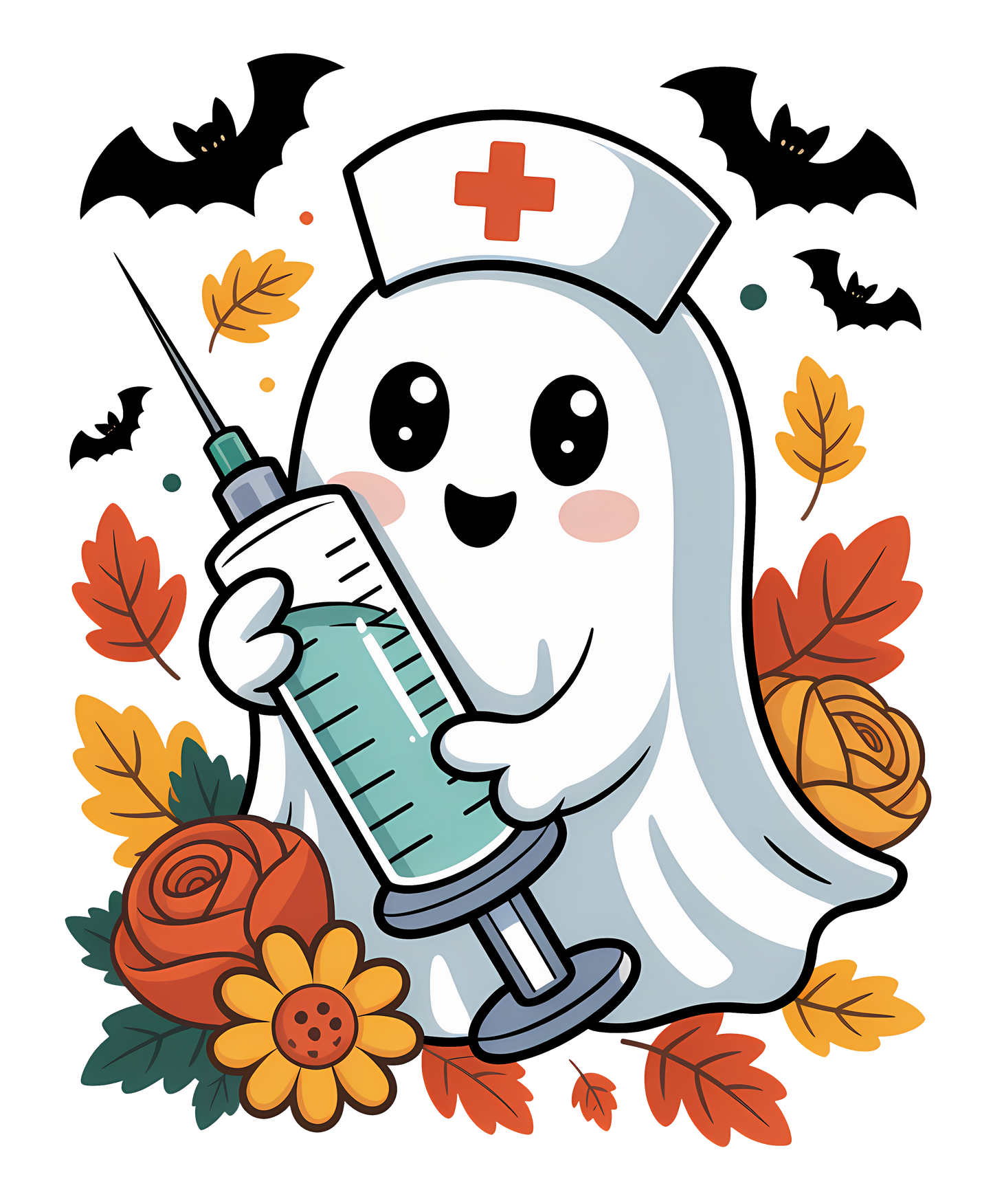 Short Sleeve Shirt Nurse Ghost