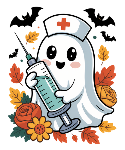 Short Sleeve Shirt Nurse Ghost