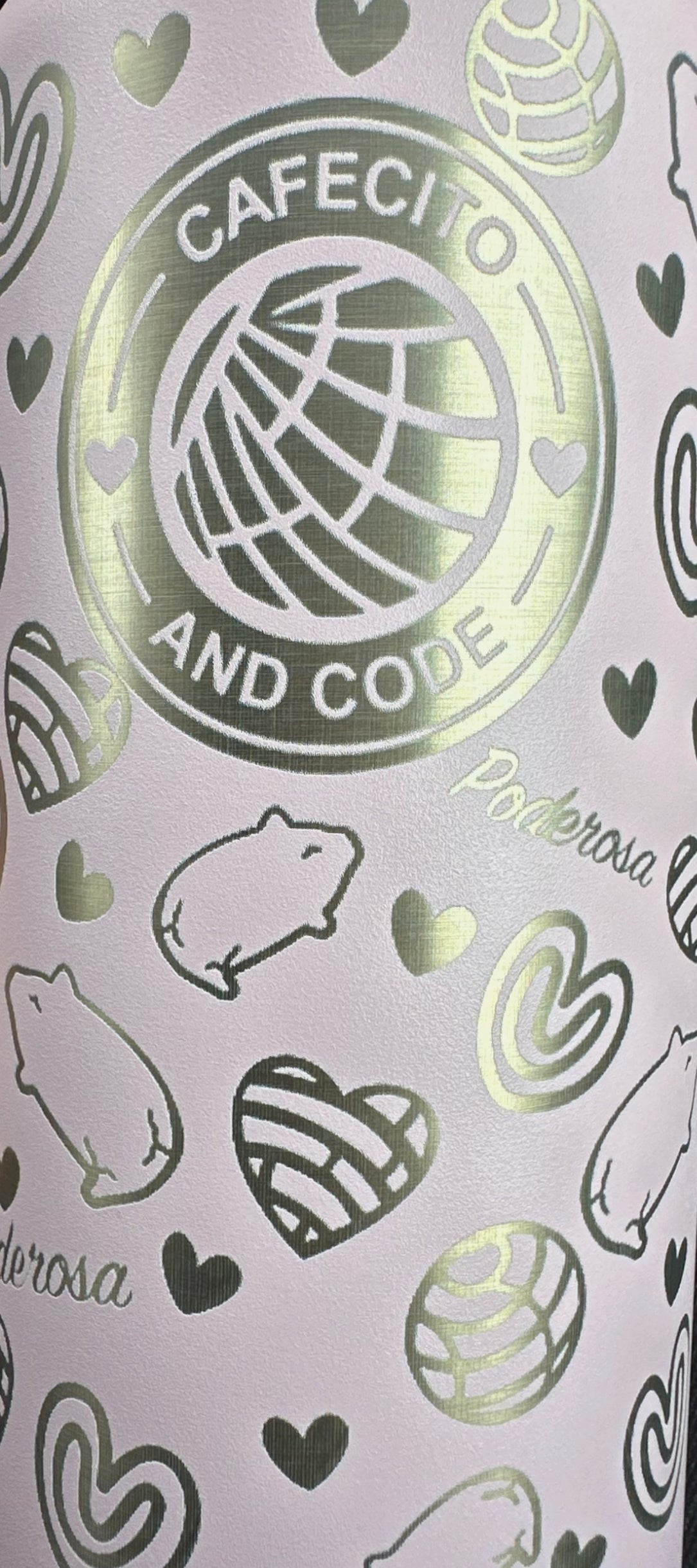 Cafecito y Chisme Laser Engraved Tumbler - Full Wrap