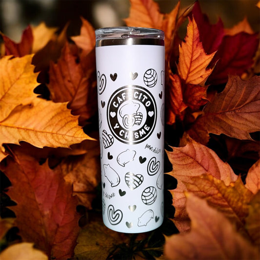 Cafesito y Chisme Laser Engraved Tumbler - Full Wrap